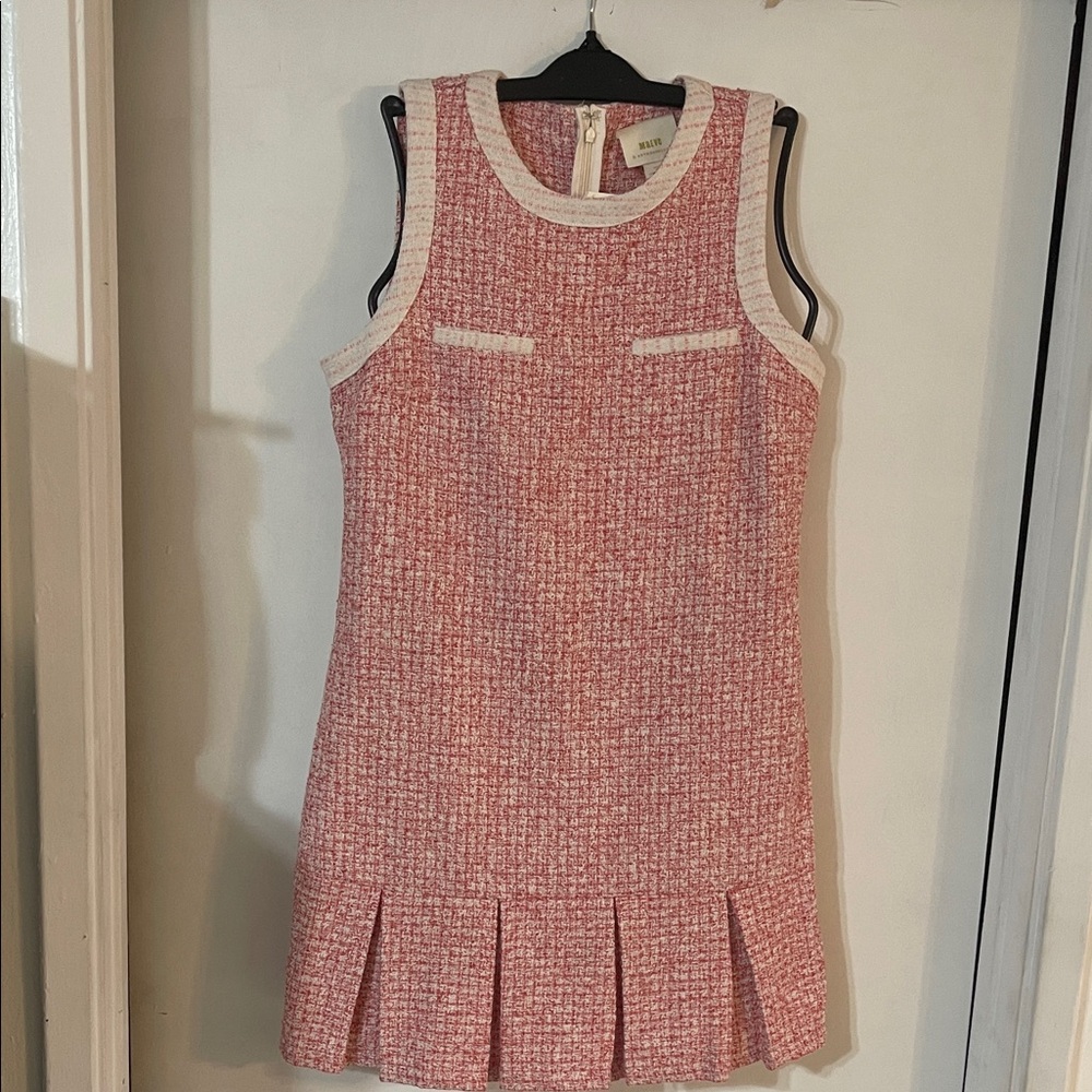 NWT 🩷🤍 Anthropologie Maeve Pink and White Textured Fabric